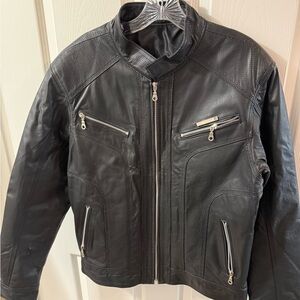 Men's Black Leather Jacket